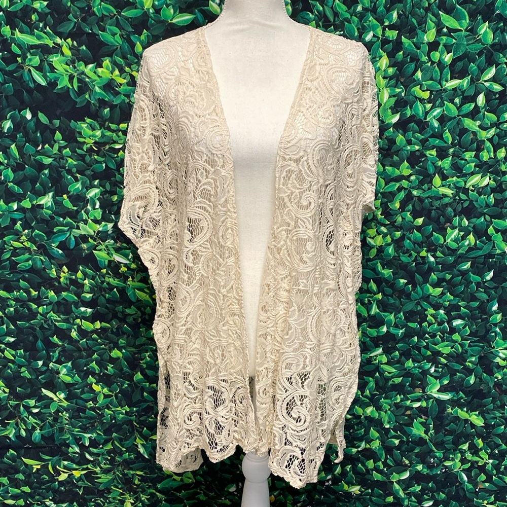 Cacia Boho Open Front Cardigan Size Large